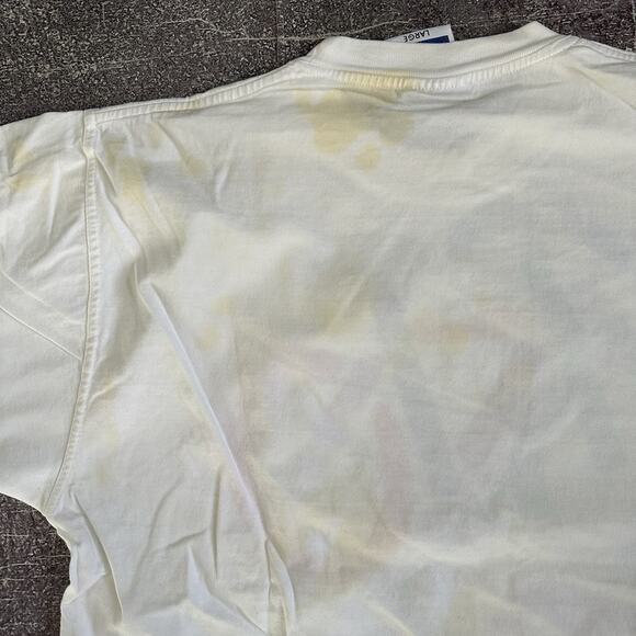 Men's Vintage 90's Bo Bendixen Danmark Bike Cycling White T Shirt Tee Art Sz L - Picture 5 of 5